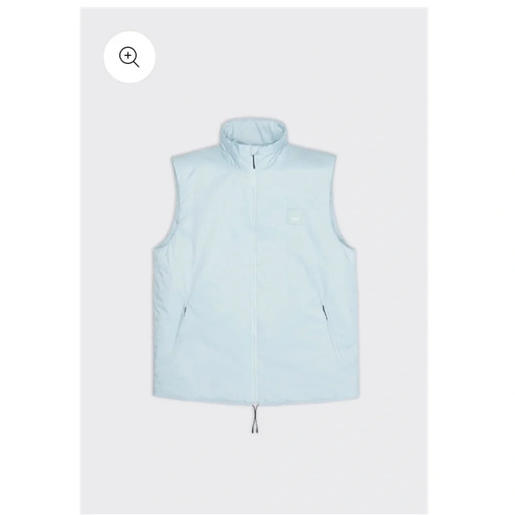 Rains Transitional Season Insulated Vest Waterproof Sky Blue size medium NWT